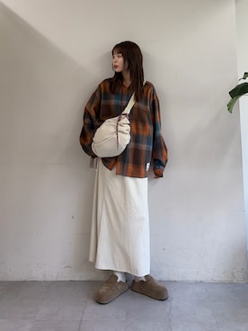 「DISCUS（ディスカス）のアイテム」を使った、kyaaaiさん（レディース・156cm）の秋コーディネート