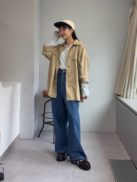 「CIAOPANIC TYPY（チャオパニックティピー）のアイテム（ハット）」を使った、kyaaaiさん（レディース・156cm）の秋コーディネート