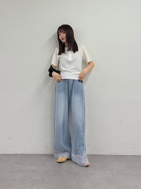 「白T」｜kyaaaiさん（レディース・156cm）の春コーディネート