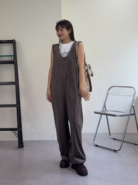 「アイテム（オールインワン・サロペット）」を使った、kyaaaiさん（レディース・156cm・20代）の夏コーディネート