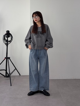 「アイテム（トップス）」を使った、kyaaaiさん（レディース・156cm）の冬コーディネート