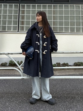 「アイテム（ダッフルコート）」を使った、kyaaaiさん（レディース・156cm）の秋コーディネート