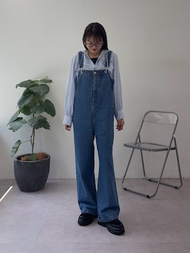 「アイテム（サロペット/オーバーオール）」を使った、kyaaaiさん（レディース・156cm・20代）の夏コーディネート