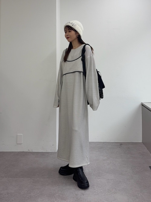 【ビスチェ付き】フリースボーダーアソートワンピース