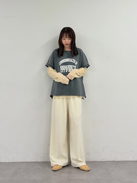 「CIAOPANIC TYPY（チャオパニックティピー）のアイテム（シューズ）」を使った、kyaaaiさん（レディース・156cm）の春コーディネート
