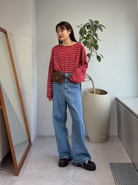 「アイテム（ボディバッグ/ウエストポーチ）」を使った、kyaaaiさん（レディース・156cm・20代）の秋コーディネート