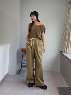 「アイテム（ニットキャップ/ビーニー）」を使った、kyaaaiさん（レディース・156cm・20代）の夏コーディネート