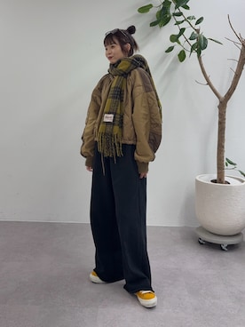 「アイテム（スウェットパンツ）」を使った、kyaaaiさん（レディース・156cm・20代）の秋コーディネート