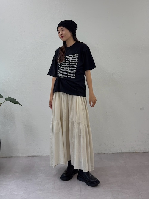 【UNISEX】【全12色展開】メッセージプリント半袖Tee