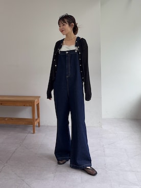 「アイテム（サロペット/オーバーオール）」を使った、kyaaaiさん（レディース・156cm・20代）の夏コーディネート
