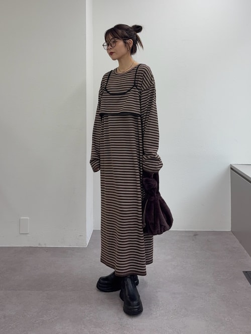 【ビスチェ付き】フリースボーダーアソートワンピース