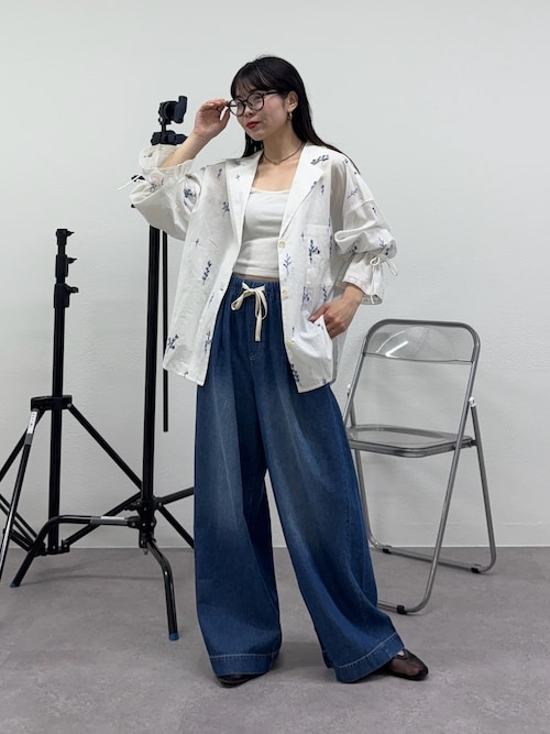 WEB限定】【willow】フラワー刺繍レースシャツジャケット