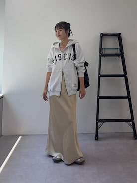 「アイテム（パーカー）」を使った、kyaaaiさん（レディース・156cm・20代）の夏コーディネート