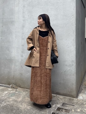 「CIAOPANIC TYPY（チャオパニックティピー）のアイテム（その他アウター）」を使った、kyaaaiさん（レディース・156cm）の秋コーディネート