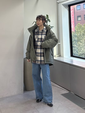 「アイテム（ダウンジャケット/コート）」を使った、kyaaaiさん（レディース・156cm・20代）の秋コーディネート