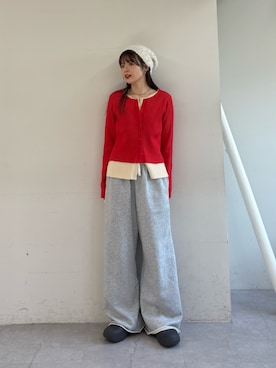 「アイテム（スウェットパンツ）」を使った、kyaaaiさん（レディース・156cm・20代）の冬コーディネート