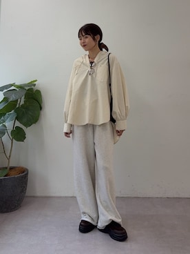 「アイテム（スウェットパンツ）」を使った、kyaaaiさん（レディース・156cm・20代）の夏コーディネート