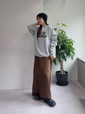 「アイテム（スウェット）」を使った、kyaaaiさん（レディース・156cm）の秋コーディネート