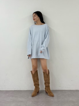 「ボーダーTシャツ」｜kyaaaiさん（レディース・156cm）の秋コーディネート