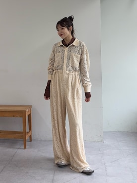「アイテム（サロペット/オーバーオール）」を使った、kyaaaiさん（レディース・156cm・20代）の夏コーディネート