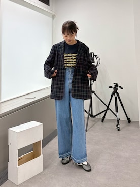 「アイテム（テーラードジャケット）」を使った、kyaaaiさん（レディース・156cm・20代）の夏コーディネート