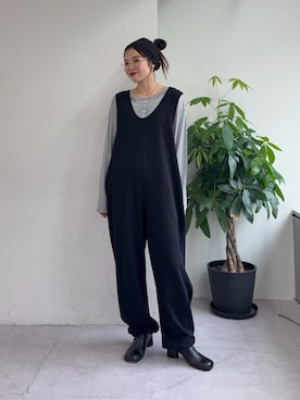 「アイテム（サロペット/オーバーオール）」を使った、kyaaaiさん（レディース・156cm）の秋コーディネート