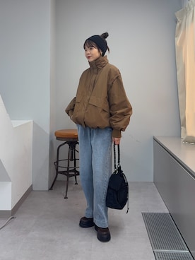 「アイテム（トートバッグ）」を使った、kyaaaiさん（レディース・156cm・20代）の冬コーディネート