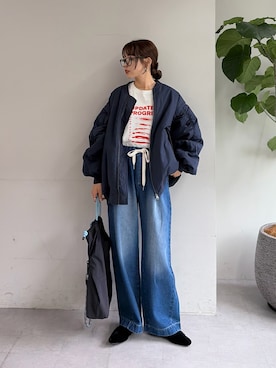 「アウターコーデ」｜kyaaaiさん（レディース・156cm）の夏コーディネート