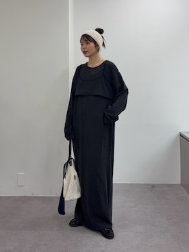 「アイテム（ヘアバンド）」を使った、kyaaaiさん（レディース・156cm）の冬コーディネート