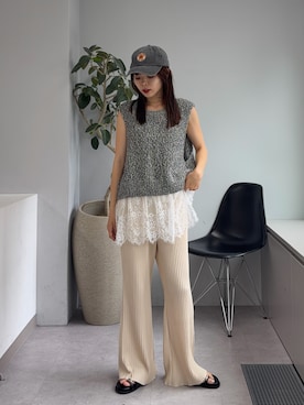 「CIAOPANIC TYPY（チャオパニックティピー）のアイテム（帽子）」を使った、kyaaaiさん（レディース・156cm）の夏コーディネート