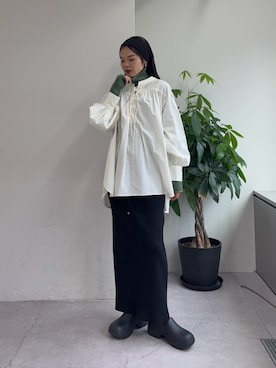 「CIAOPANIC TYPY（チャオパニックティピー）のアイテム（シャツ/ブラウス）」を使った、kyaaaiさん（レディース・156cm）の秋コーディネート