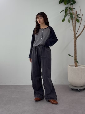 「etsinta（エシンタ）のアイテム（パンツ）」を使った、kyaaaiさん（レディース・156cm）の春コーディネート