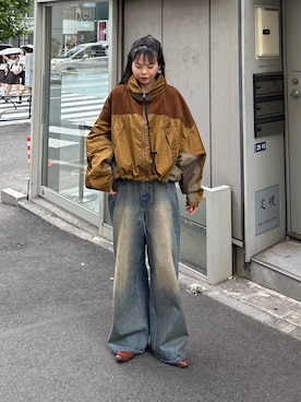 「アイテム（ダウンジャケット/コート）」を使った、kyaaaiさん（レディース・156cm・20代）の秋コーディネート
