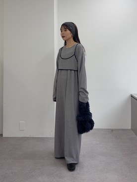 「CIAOPANIC TYPY（チャオパニックティピー）のカラビナ付きボアマルシェBAG（トートバッグ）」を使った、kyaaaiさん（レディース・156cm）の冬コーディネート