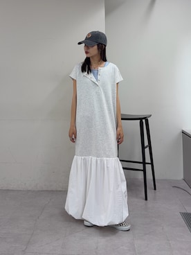 「CIAOPANIC TYPY（チャオパニックティピー）のアイテム（キャップ）」を使った、kyaaaiさん（レディース・156cm）の夏コーディネート