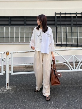 「etsinta（エシンタ）のアイテム（トップス）」を使った、kyaaaiさん（レディース・156cm）の春コーディネート