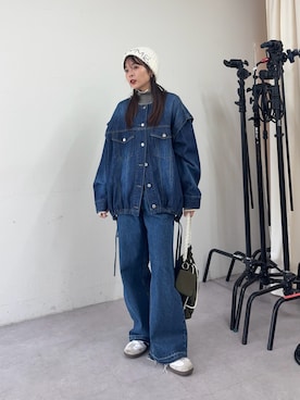 「アイテム（ニットキャップ/ビーニー）」を使った、kyaaaiさん（レディース・156cm・20代）の冬コーディネート