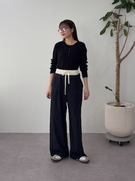 「アイテム（トップス）」を使った、kyaaaiさん（レディース・156cm）の冬コーディネート