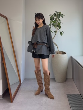 「アイテム（スウェット）」を使った、kyaaaiさん（レディース・156cm・20代）の秋コーディネート