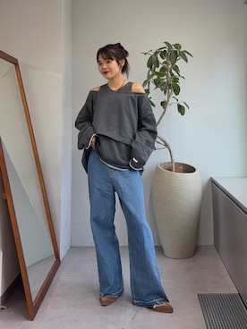 「アイテム（スウェット）」を使った、kyaaaiさん（レディース・156cm・20代）の秋コーディネート