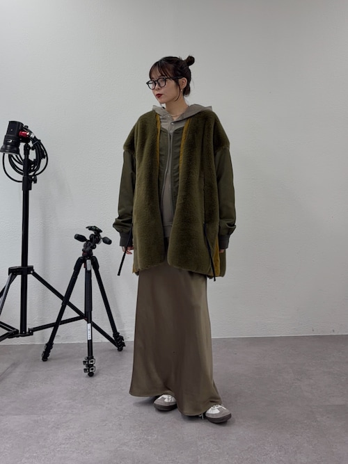 セール】【etsinta/エシンタ】ファー切替ジャケット（ブルゾン