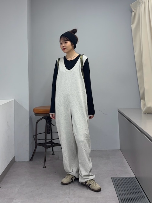 willow スラブ裏毛裾ドロストオールインワン willow】【新色追加】スラブ裏毛裾ドロストオールインワン | CIAOPANIC