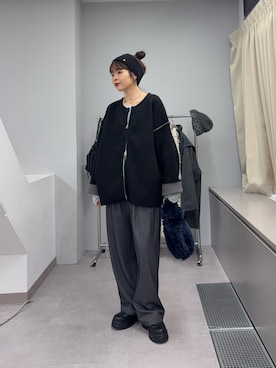 「CIAOPANIC TYPY（チャオパニックティピー）のアイテム（トートバッグ）」を使った、kyaaaiさん（レディース・156cm）の冬コーディネート