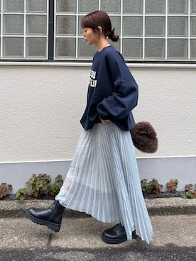 「アイテム（トートバッグ）」を使った、kyaaaiさん（レディース・156cm・20代）の秋コーディネート