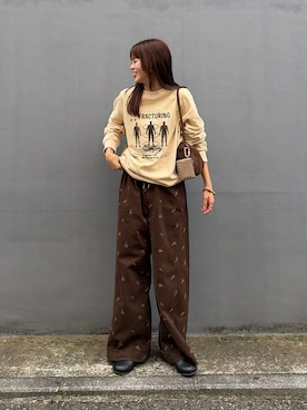 「CIAOPANIC TYPY（チャオパニックティピー）のアイテム（トップス）」を使った、kyaaaiさん（レディース・156cm）の秋コーディネート