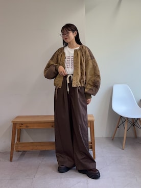 「キルティングジャケット」｜kyaaaiさん（レディース・156cm）の秋コーディネート