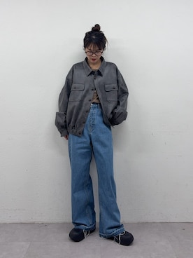 「アイテム（ブルゾン）」を使った、kyaaaiさん（レディース・156cm・20代）の秋コーディネート