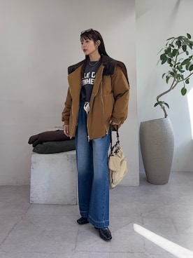 「アイテム（スウェット）」を使った、kyaaaiさん（レディース・156cm・20代）の秋コーディネート