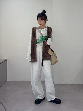 「アイテム（スウェットパンツ）」を使った、kyaaaiさん（レディース・156cm・20代）の秋コーディネート