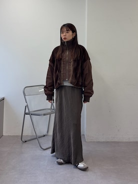 「etsinta（エシンタ）のアイテム（その他アウター）」を使った、kyaaaiさん（レディース・156cm）の冬コーディネート